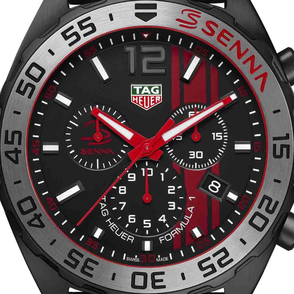 Tag Heuer Formula 1 Ayrton Senna Limited Edition Black Dial Two Tone Rubber Strap Watch For Men Caz1019 Ft8027