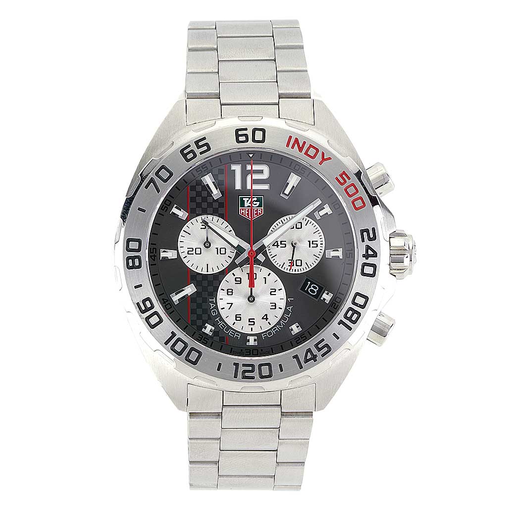 Tag Heuer Formula 1 Quartz Chronograph Grey Dial Silver Steel Strap Watch For Men Caz1114 Ba0877