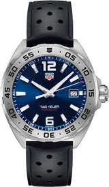 Tag Heuer Formula 1 Quartz Blue Dial Black Rubber Strap Watch For Men Waz1118 Ft8023