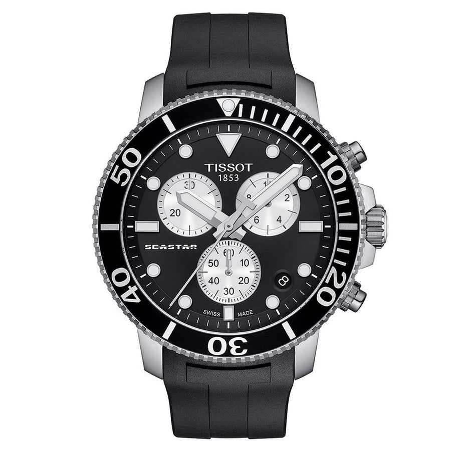 Tissot Chronograph Watch Seastar 1000 Orange T1204171705100