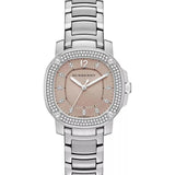 Burberry The Britian Diamonds Brown Dial Silver Steel Strap Watch For Women Bby1803