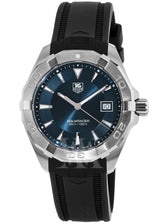 Tag Heuer Aquaracer Caliber 5 Blue Dial Black Rubber Strap Watch For Men Way2112 Ft8021