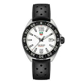 Tag Heuer Formula 1 Quartz White Dial Black Rubber Strap Watch For Men Waz1111 Ft8023