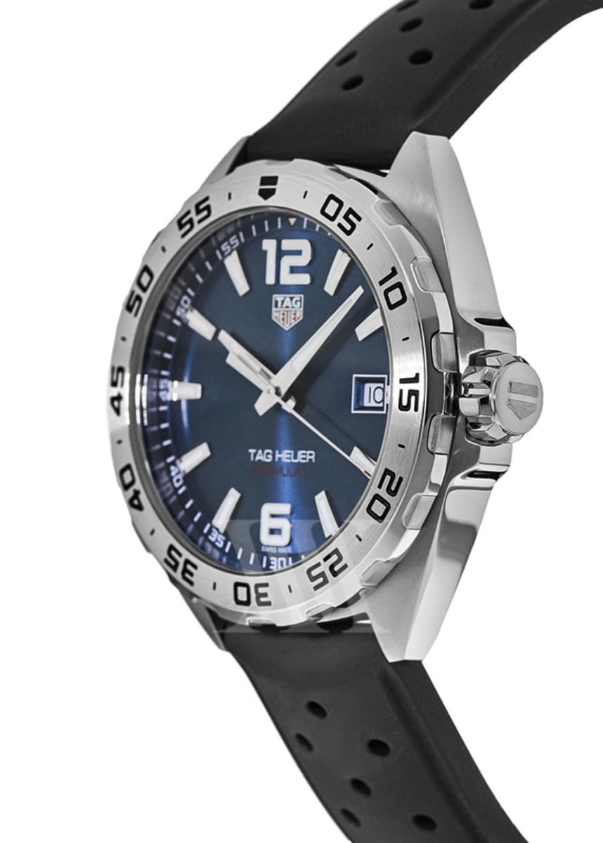 Tag Heuer Formula 1 Quartz Blue Dial Black Rubber Strap Watch For Men Waz1118 Ft8023